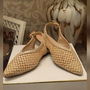 Elegant Tan Women's Mesh Flats